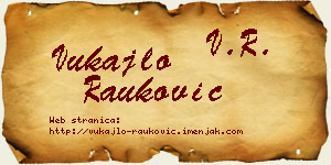 Vukajlo Rauković vizit kartica
